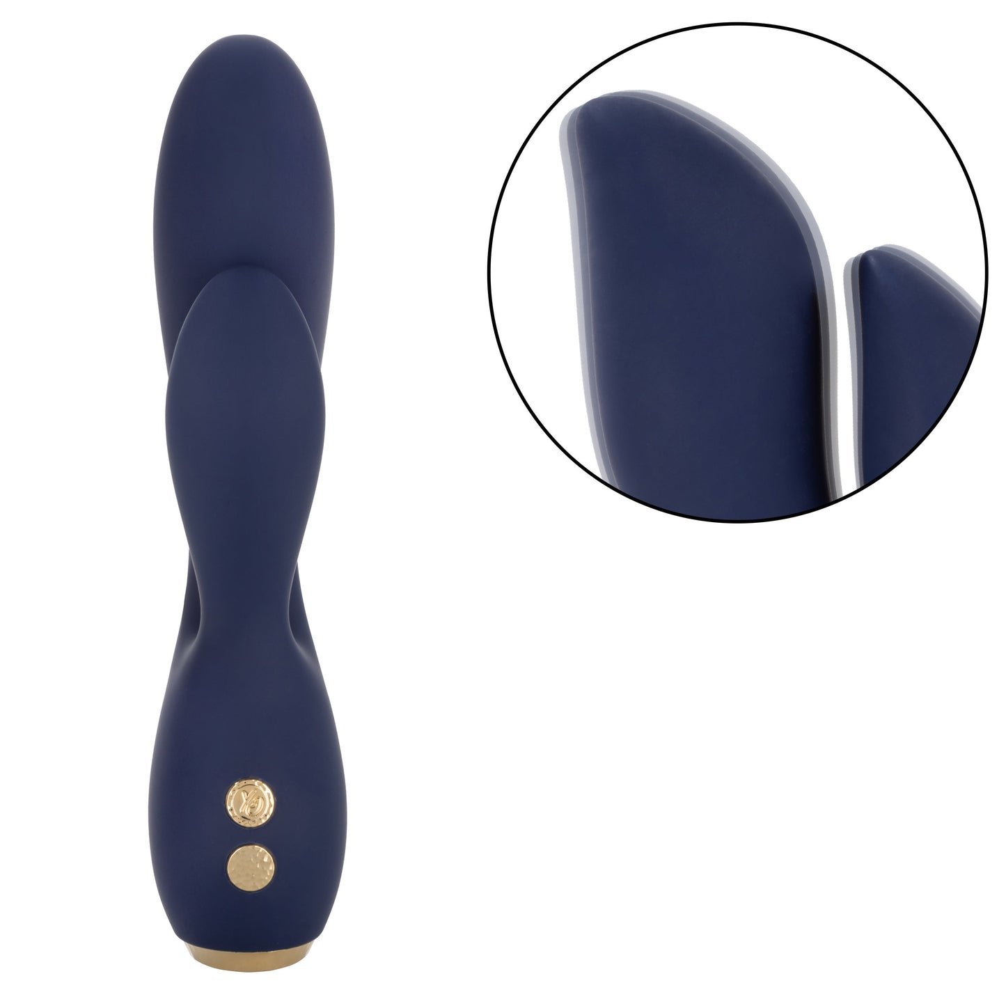 Chic Lilac Silicone Dual Motor Vibrator with Gold Accents – 10 Vibration Speeds, Rechargeable, Waterproof, Flexible Design
