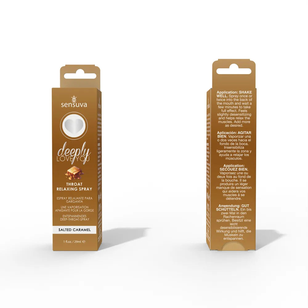 Sensuva Deeply Love You Throat Relaxing Spray – Salted Caramel / Spearmint Flavored Spray