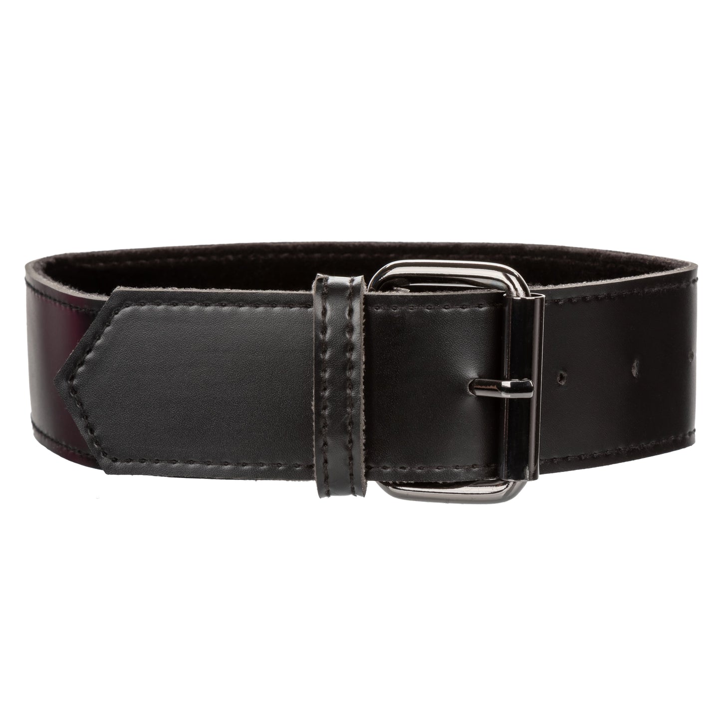 Euphoria Collection Collar With Chain Leash Black Velvet and Vegan Leather