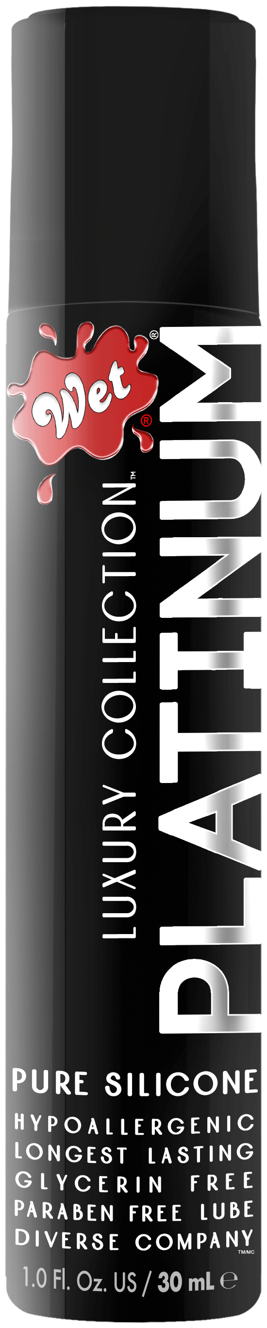 Wet Platinum Luxury Silicone Lubricant – 1 Fl Oz Personal Lubricant