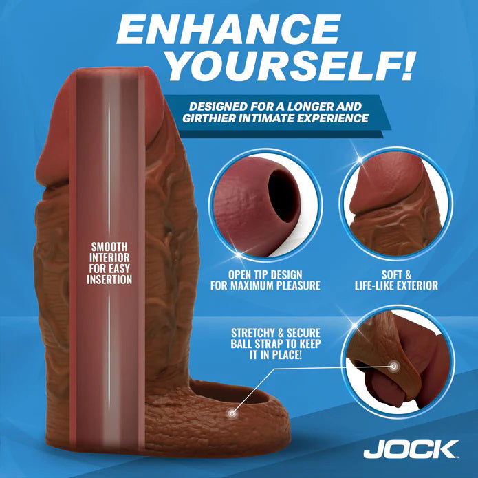 Jock Enhancers 1 Inch Silicone Penis Extension Sleeve Light