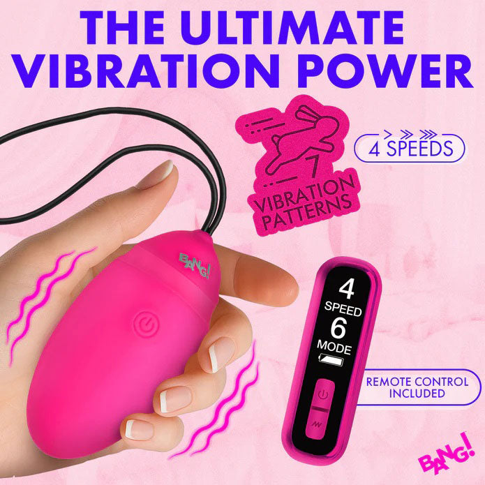 Vibrating Silicone Egg (Pink) – Remote-Controlled 2.8 Inch Vibrator