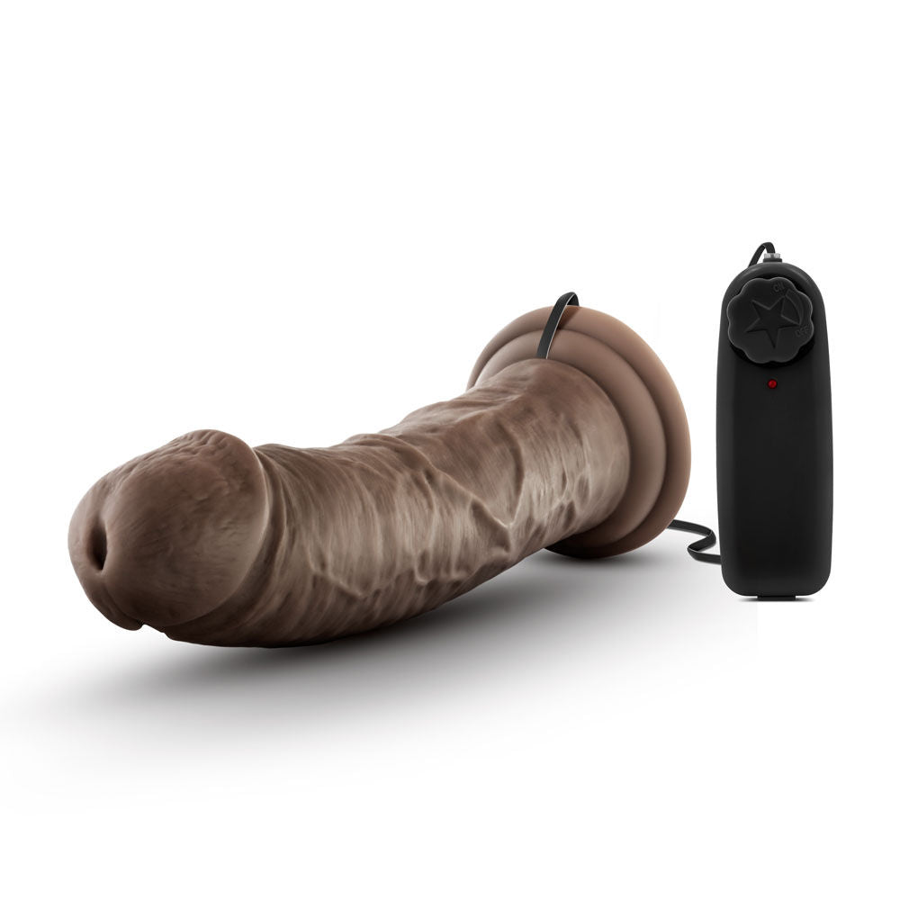 Dr Joe 8 Inch Chocolate Vibrating Suction Cup Sex Toy