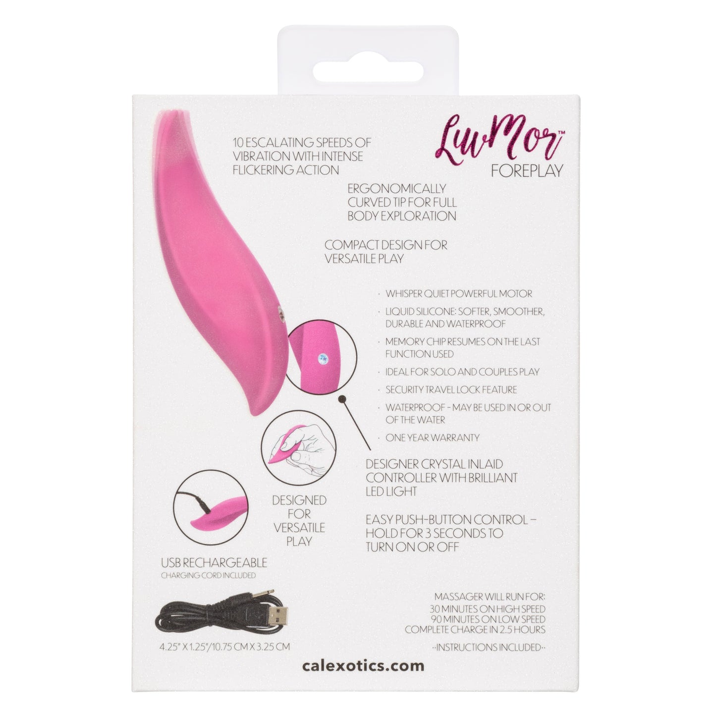 LuvMor Foreplay Pink Liquid Silicone 10 Speed Vibrator