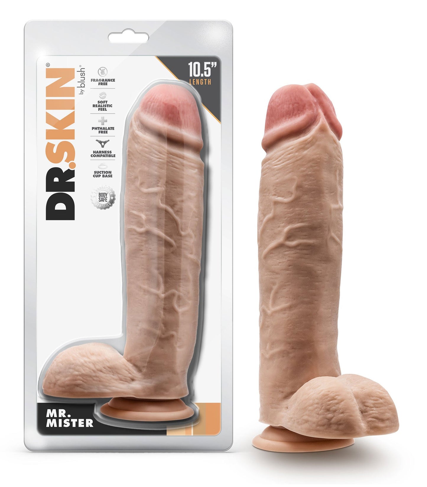 Dr Skin Mr Mister 10.5 Inch Realistic Dildo With Suction Base