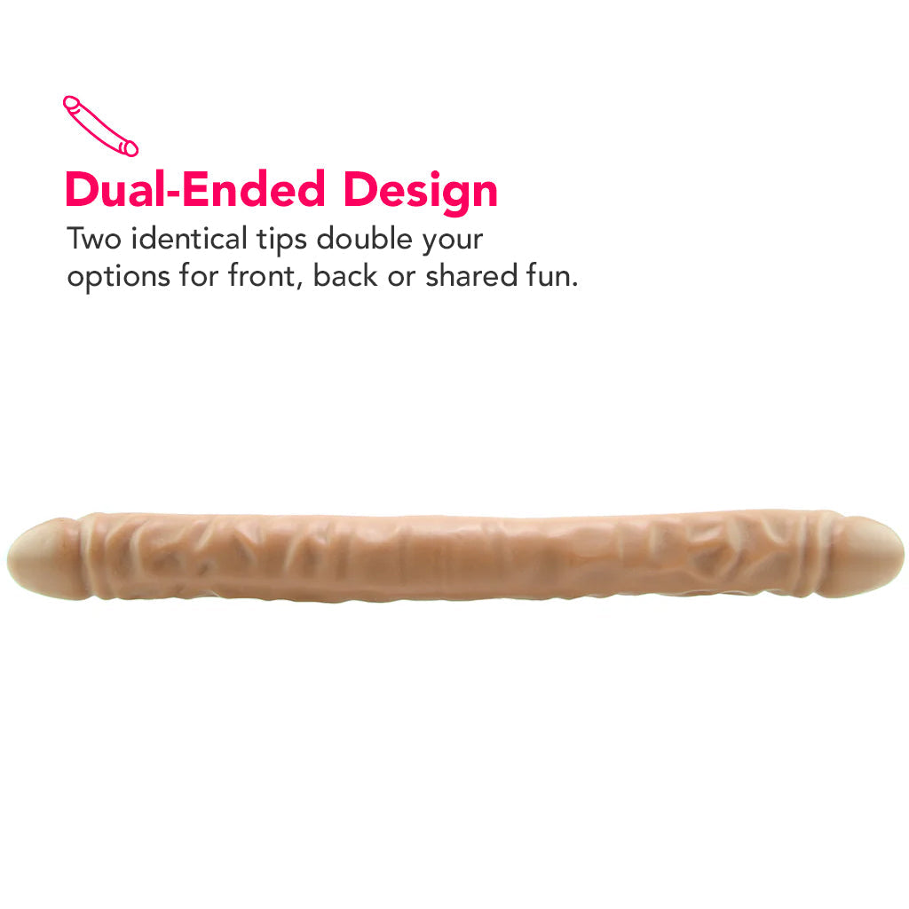 Dr. Skin 18 Inch Double Ended Dildo in Mocha Dildo Sex Toys > Double Ended Dildos