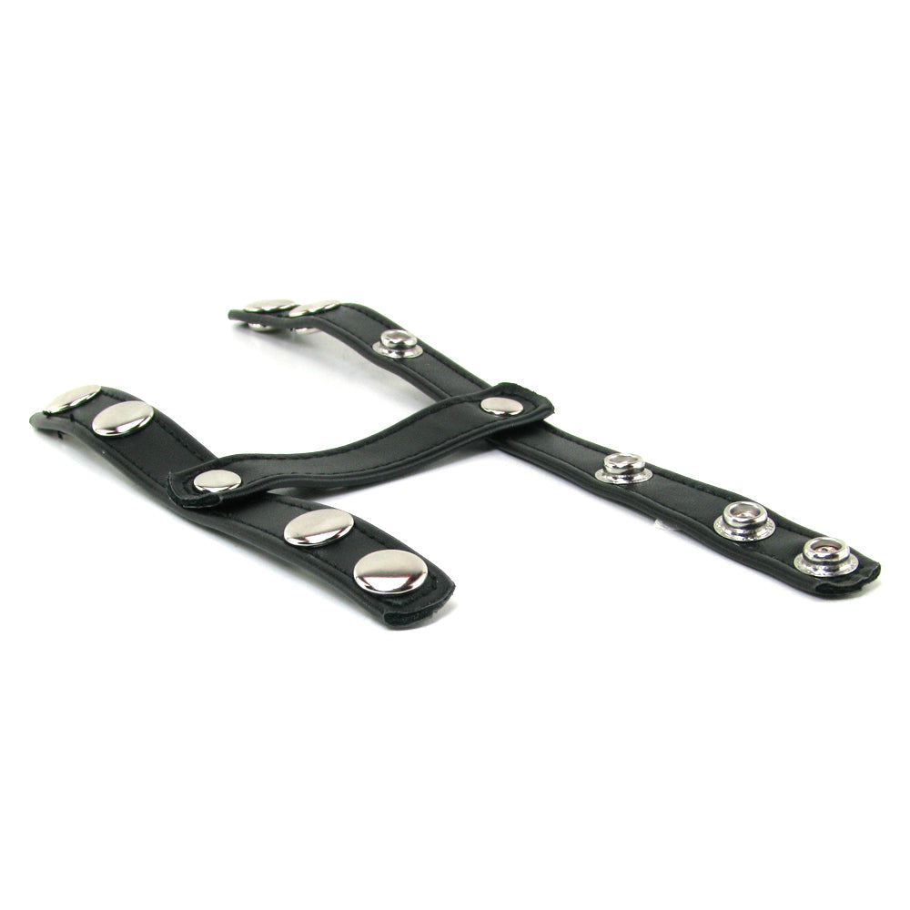 Blue Line T-Style Cock Ring with Ball Divider Bondage and Fetish > Cock and Ball Devices