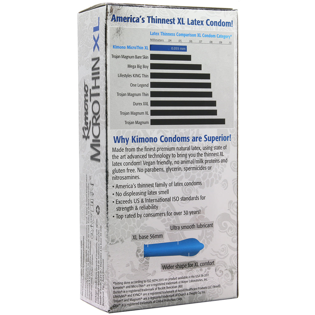 Kimono MicroThin XL Condoms in 12 Pack Condoms