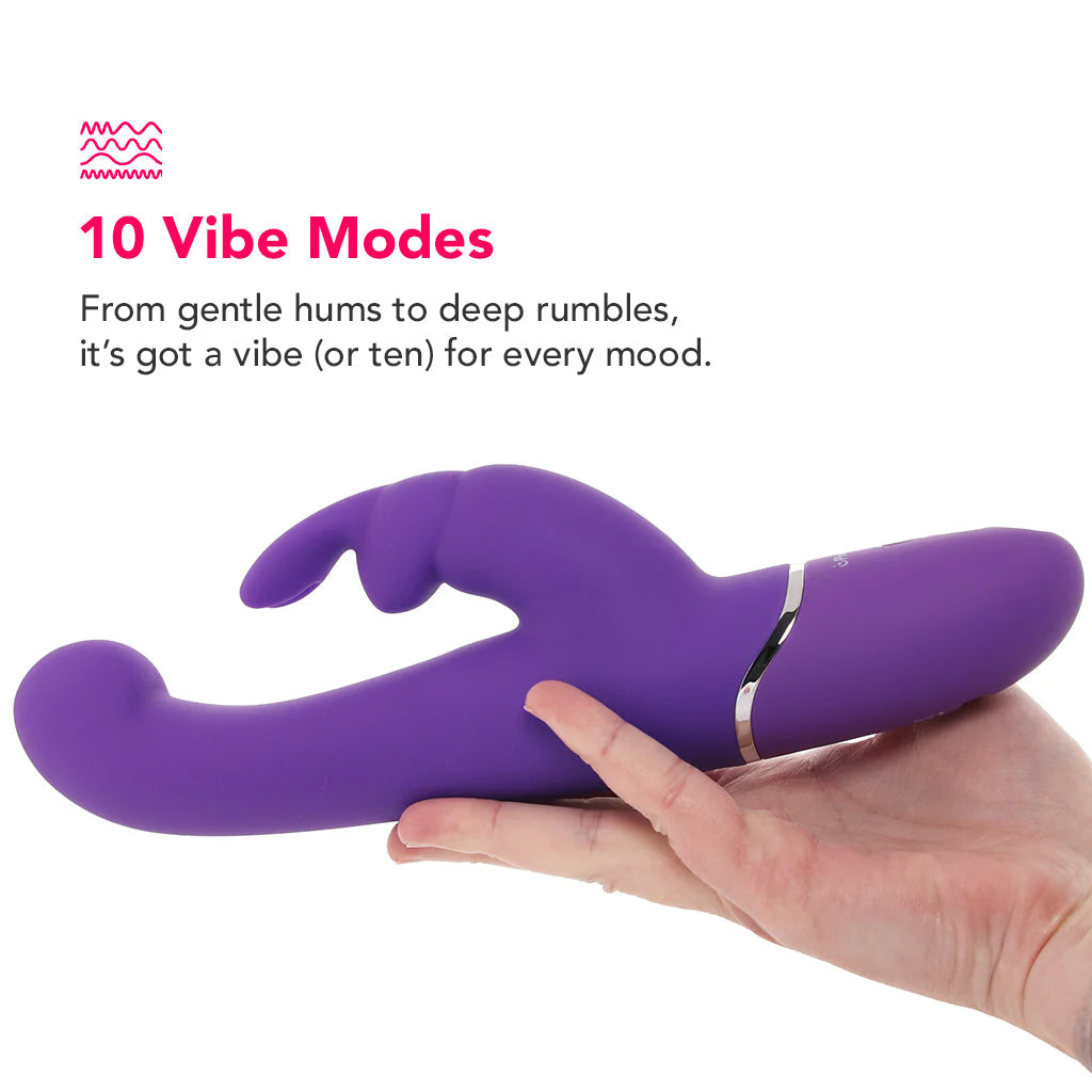 PinkCherry Warming G-Spot Rabbit Vibe in Purple Vibrators > Rabbit Vibrators