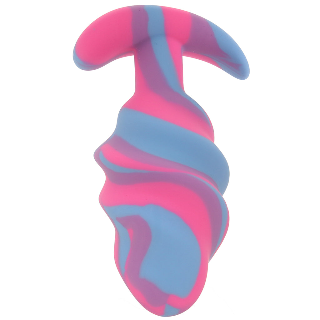 Creature Cocks Unicorn Swirl Silicone Butt Plug in Large Anal Sex Toys > Butt Plugs