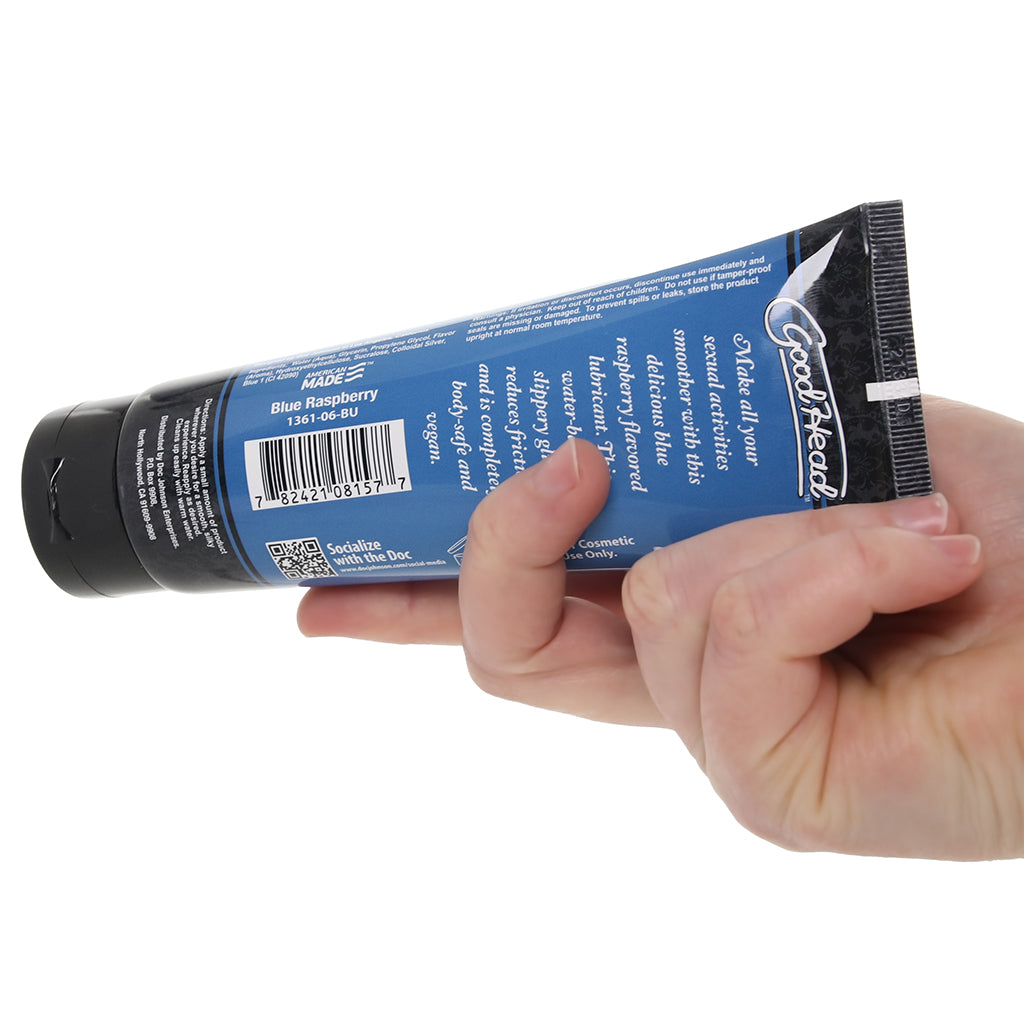 GoodHead Slick Head Glide 4oz/113g in Blue Raspberry Lubes and Lotions > Flavored Sex Lubes