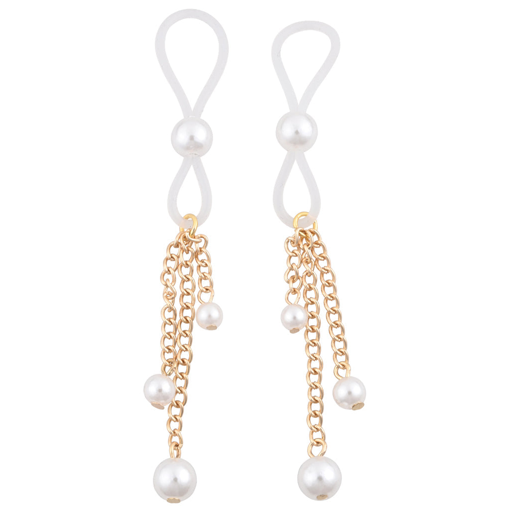 Sex & Mischief Pearl Nipple Ties Bondage and Fetish > Nipple Stimulators & Clamps
