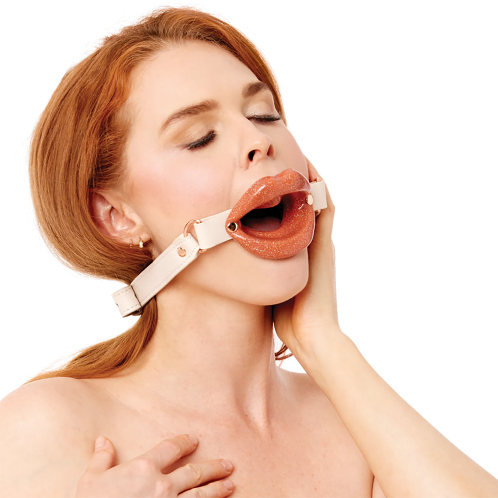 S&M Peaches 'n CreaMe Silicone Lips Gag Bondage and Fetish > Ball Gags & Mouth Restraints