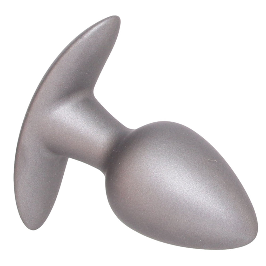 Ouch! Smooth Silicone 2.6 Inch Butt Plug in Gun Metal Anal Sex Toys > Butt Plugs