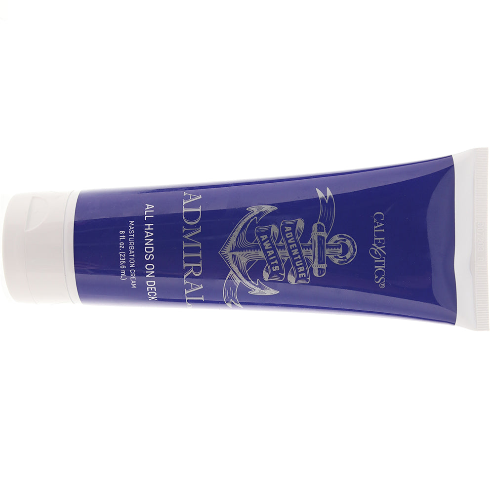 Admiral All Hands On Deck Masturbation Cream in 8oz/236ml Lubes and Lotions > Oil Based Sex Lubes