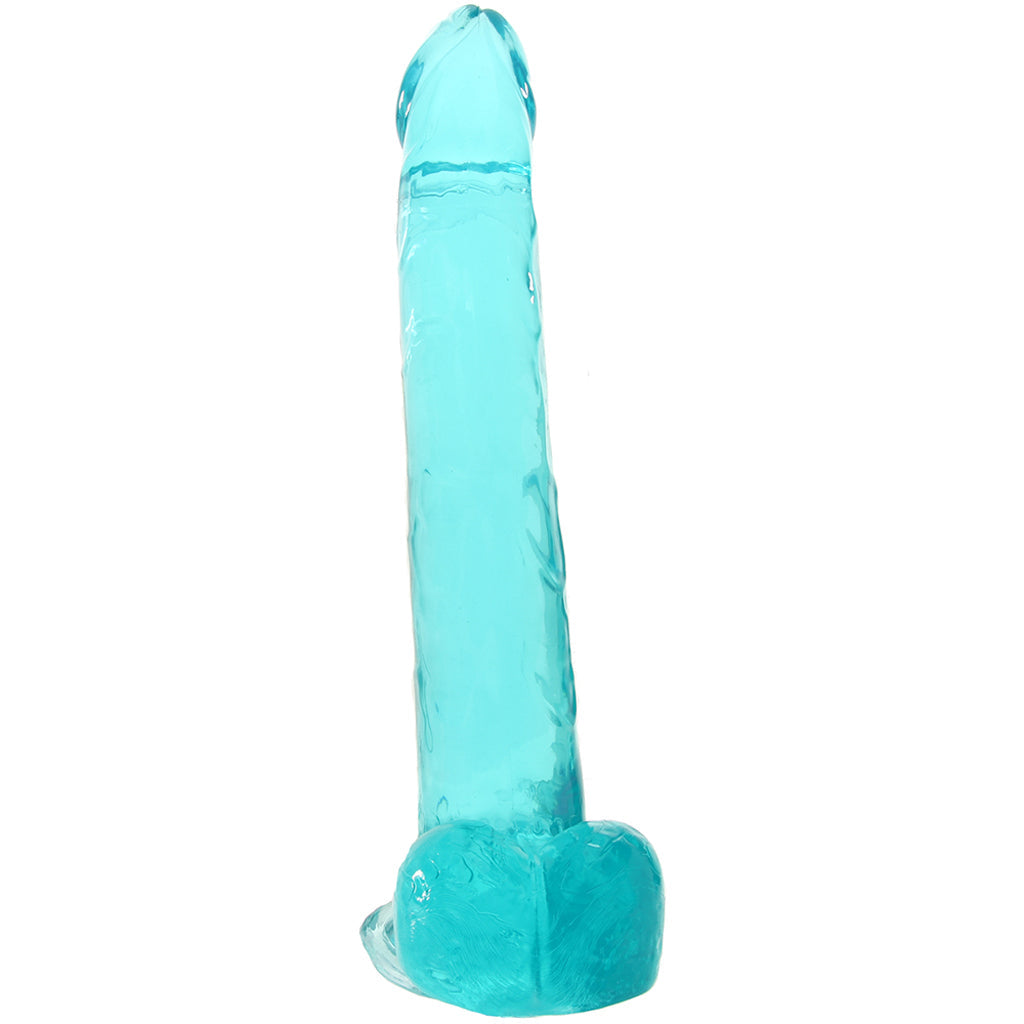 Size Queen 10 Inch Jelly Dildo in Teal Dildo Sex Toys > Realistic Dildos