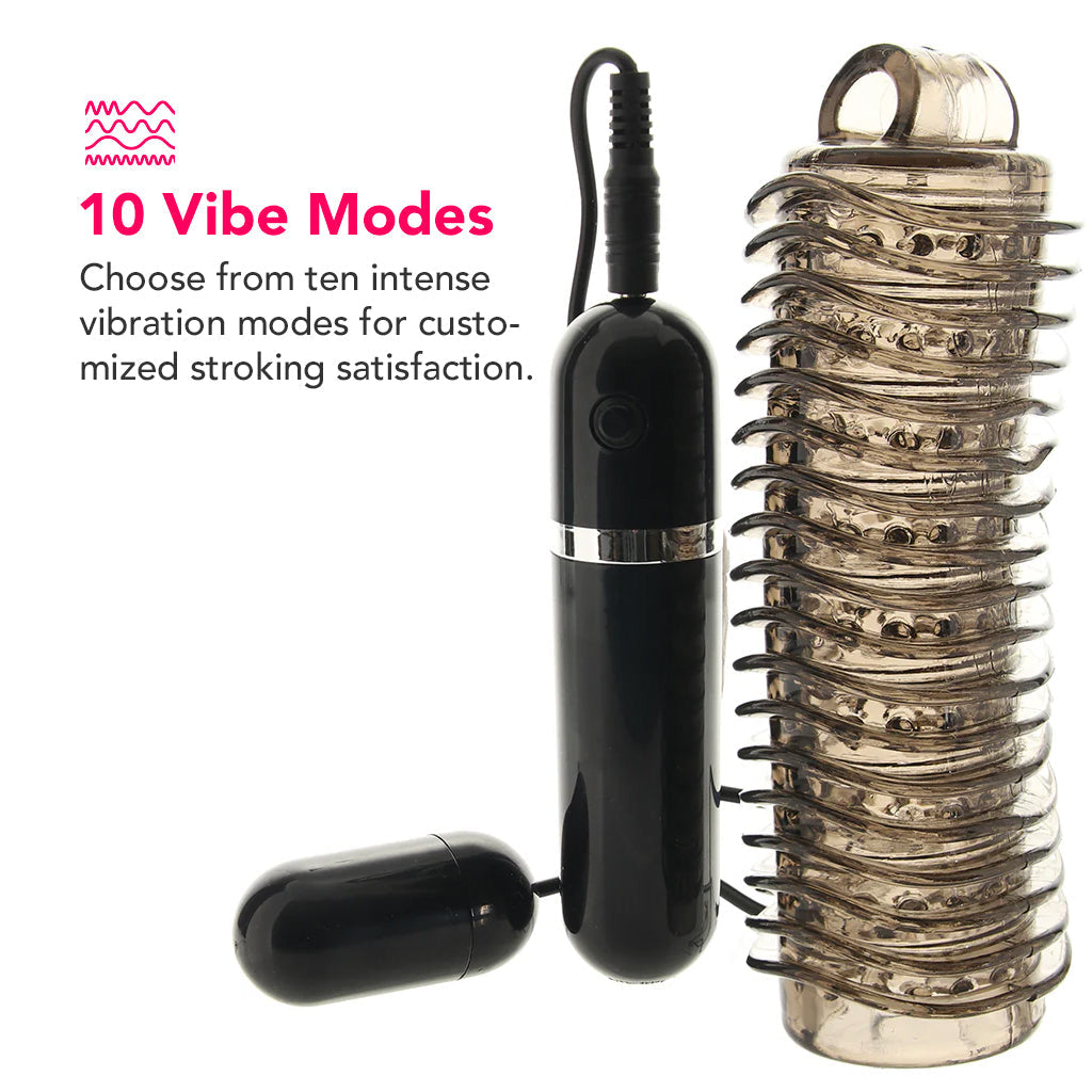 Colt 10 Function Textured Vibrating Stroker in Smoke Male Masturbators > Vibrating