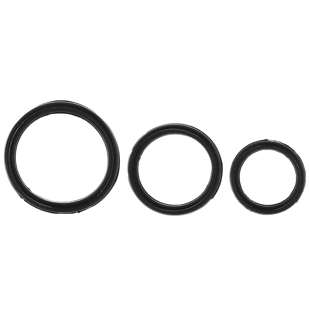 Silicone Support Rings in Black Cock Rings