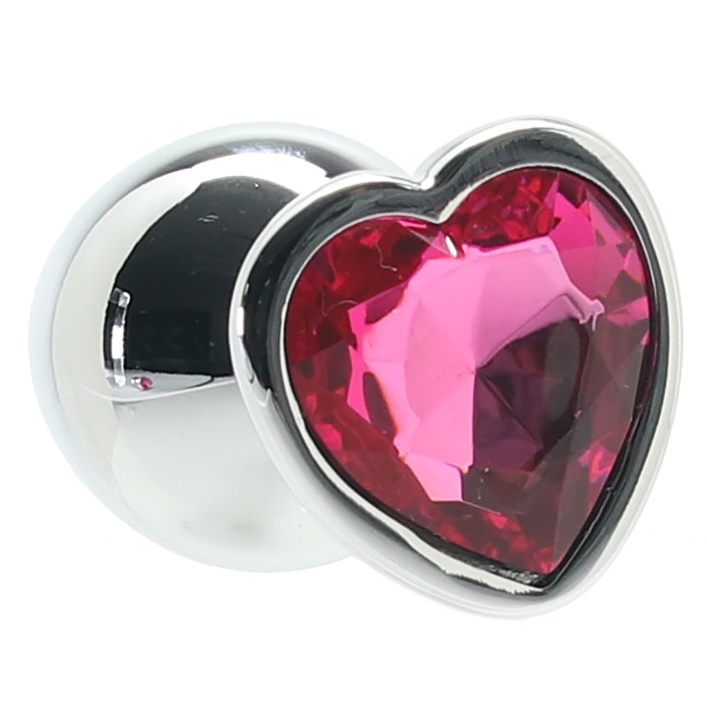 Ouch! Pink Heart Gem Plug in Medium Anal Sex Toys > Butt Plugs