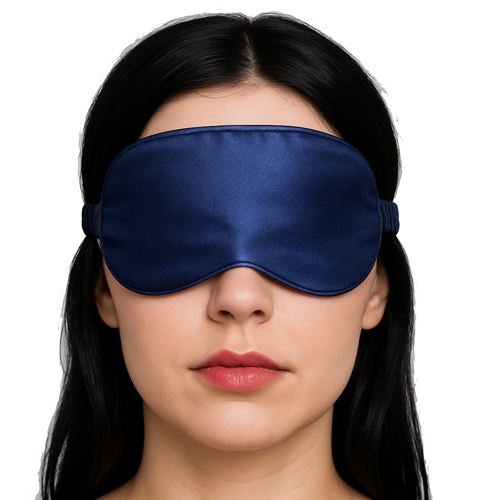 Ouch! Satin Blindfold in Navy Blue Bondage and Fetish > Pleasure Masks and Dress Up Play