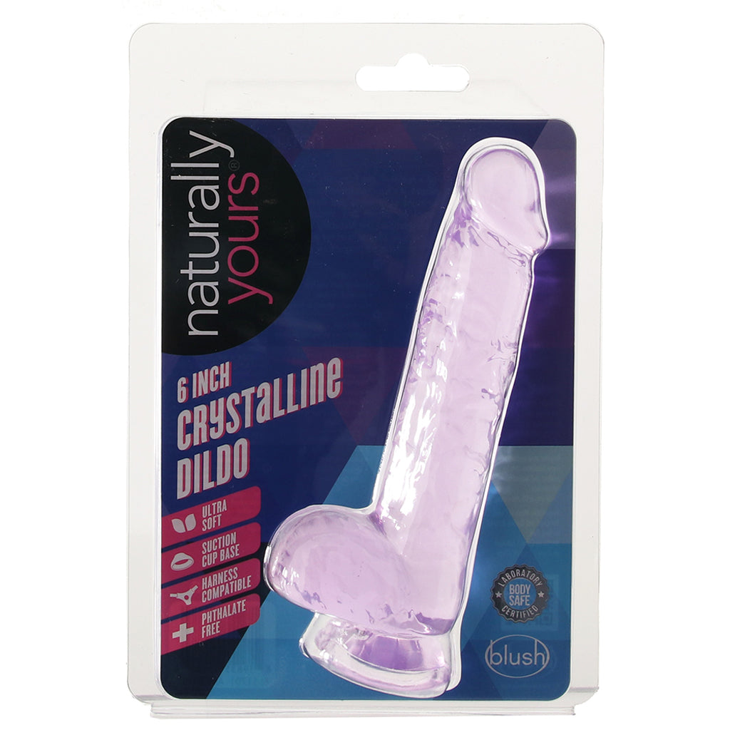Naturally Yours 6 Inch Crystalline Dildo in Amethyst Dildo Sex Toys > Realistic Dildos