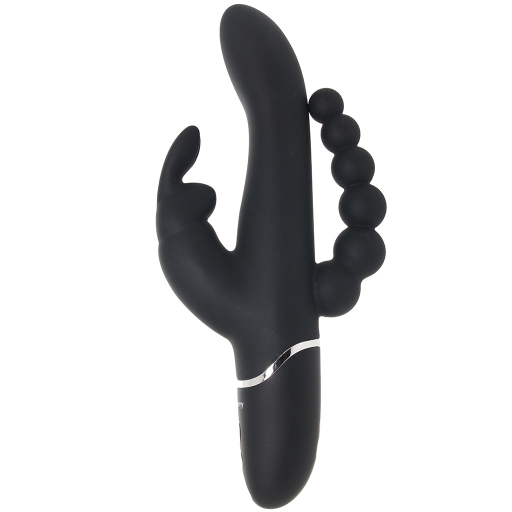 PinkCherry Triple Rabbit Vibe in Black Vibrators > Rabbit Vibrators