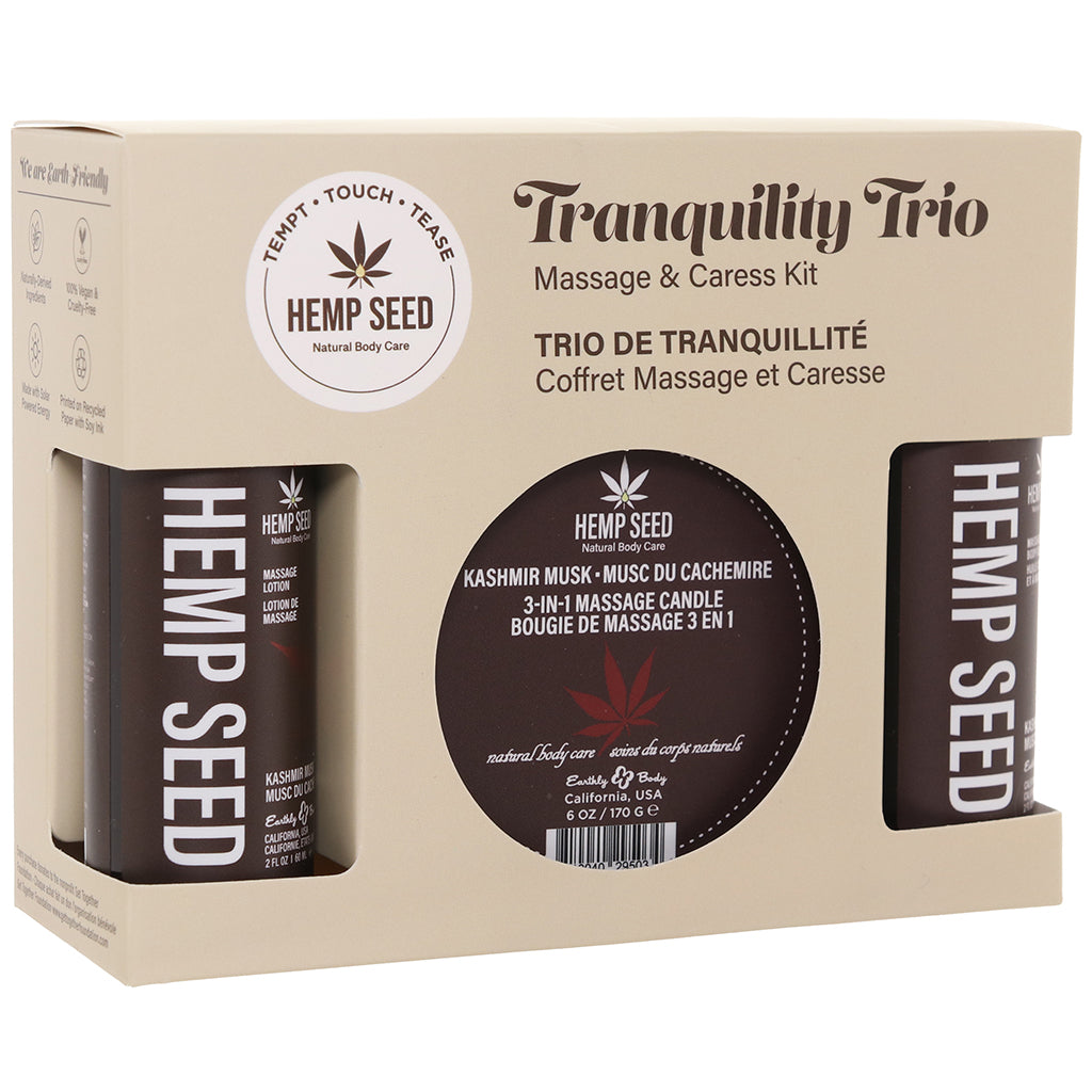 Hemp Seed Tranquility Trio Massage Kit in Kashmir Musk Sensual Love > Massage