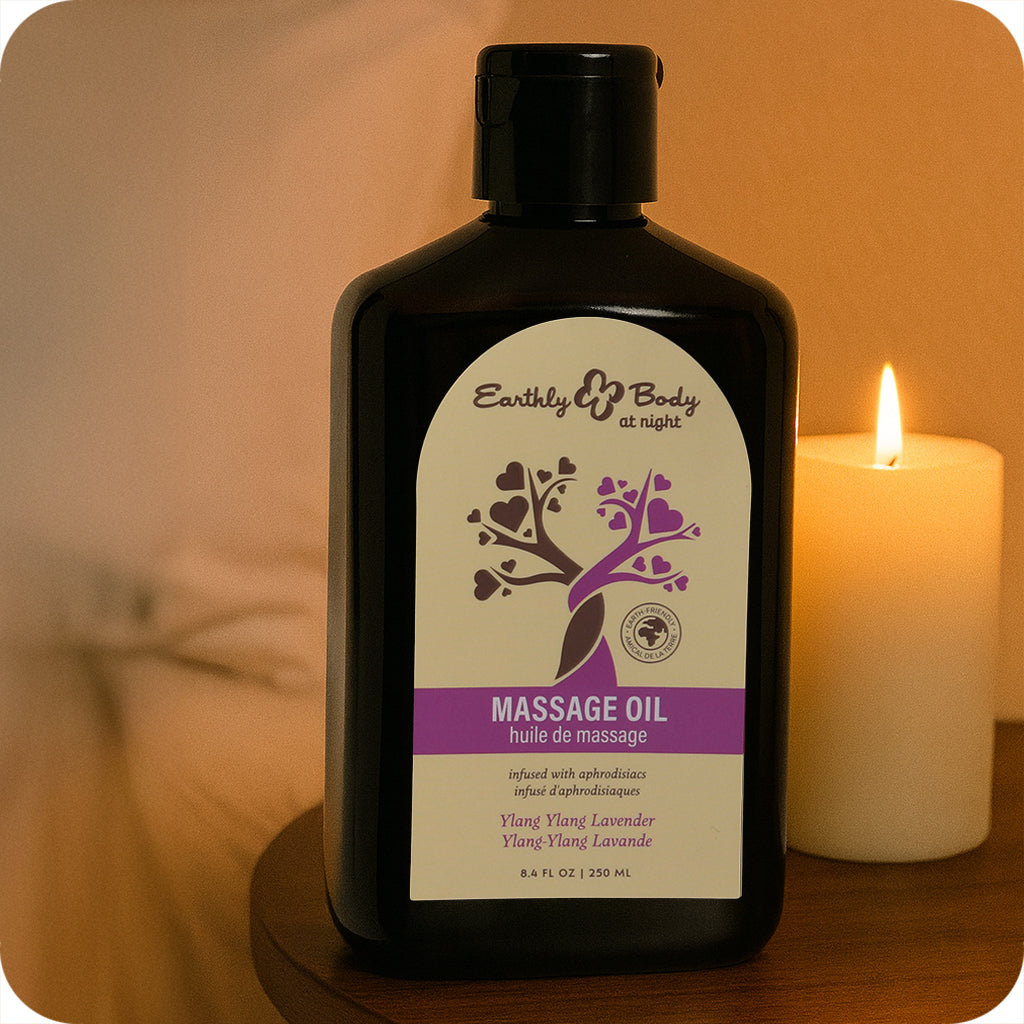 At Night Massage Oil 8.4oz/250ml in Ylang-Ylang Lavender Lubes and Lotions > Erotic Massage Oils