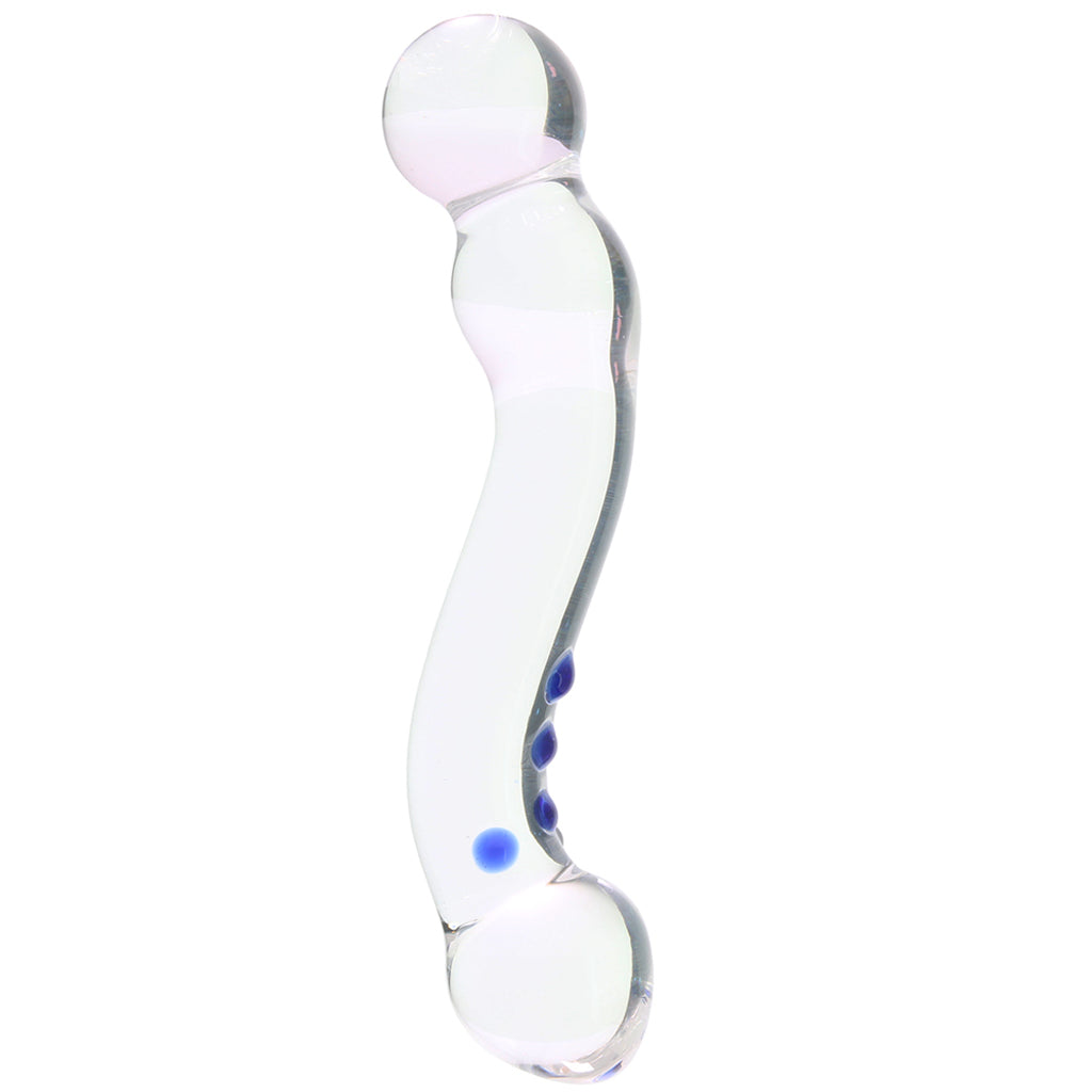 gläs 6 Inch Curved G-Spot Nubby Glass Dildo Dildo Sex Toys > Pyrex Glass Dildos