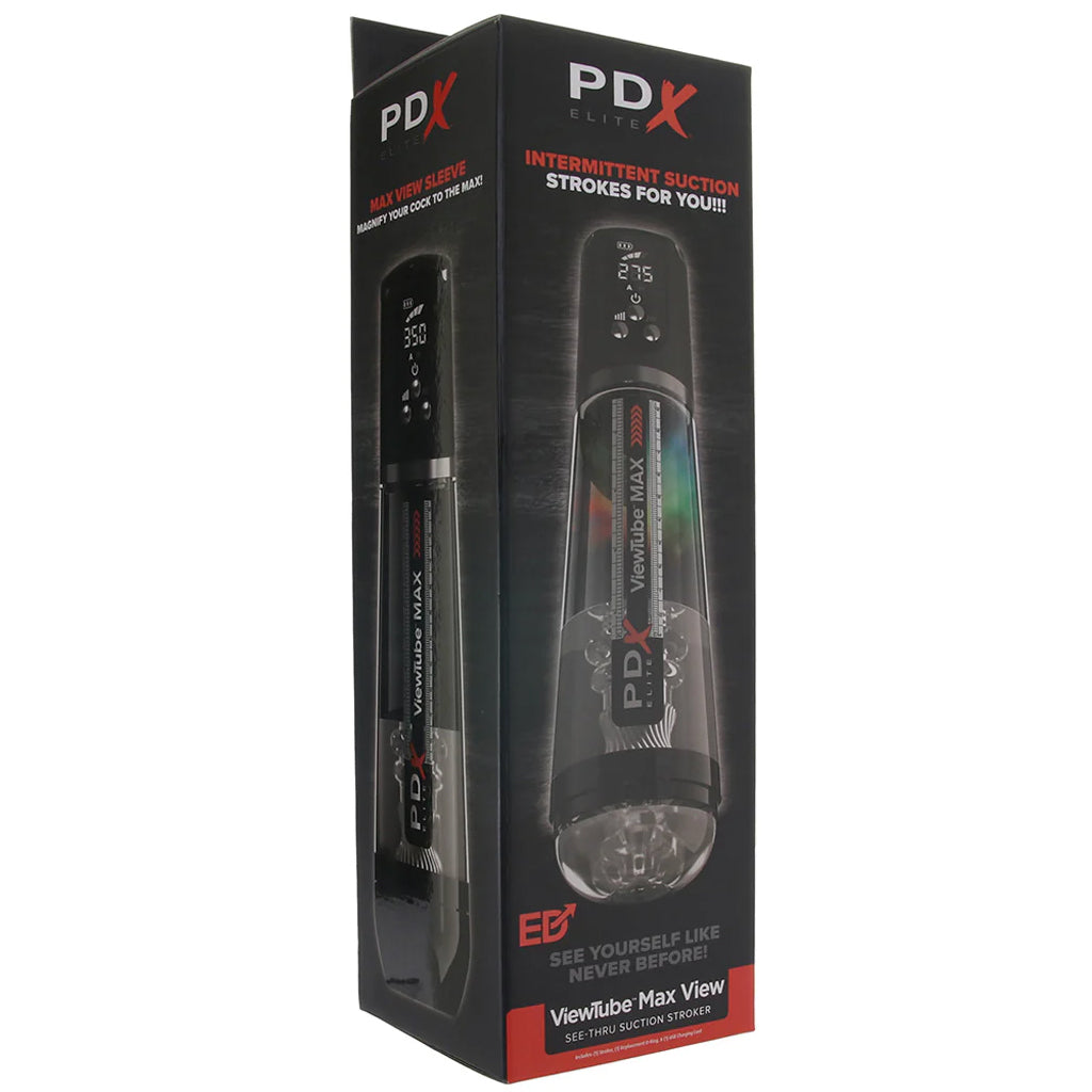 PDX Elite ViewTube Max View Suction Stroker Male Masturbators > Auto Strokers