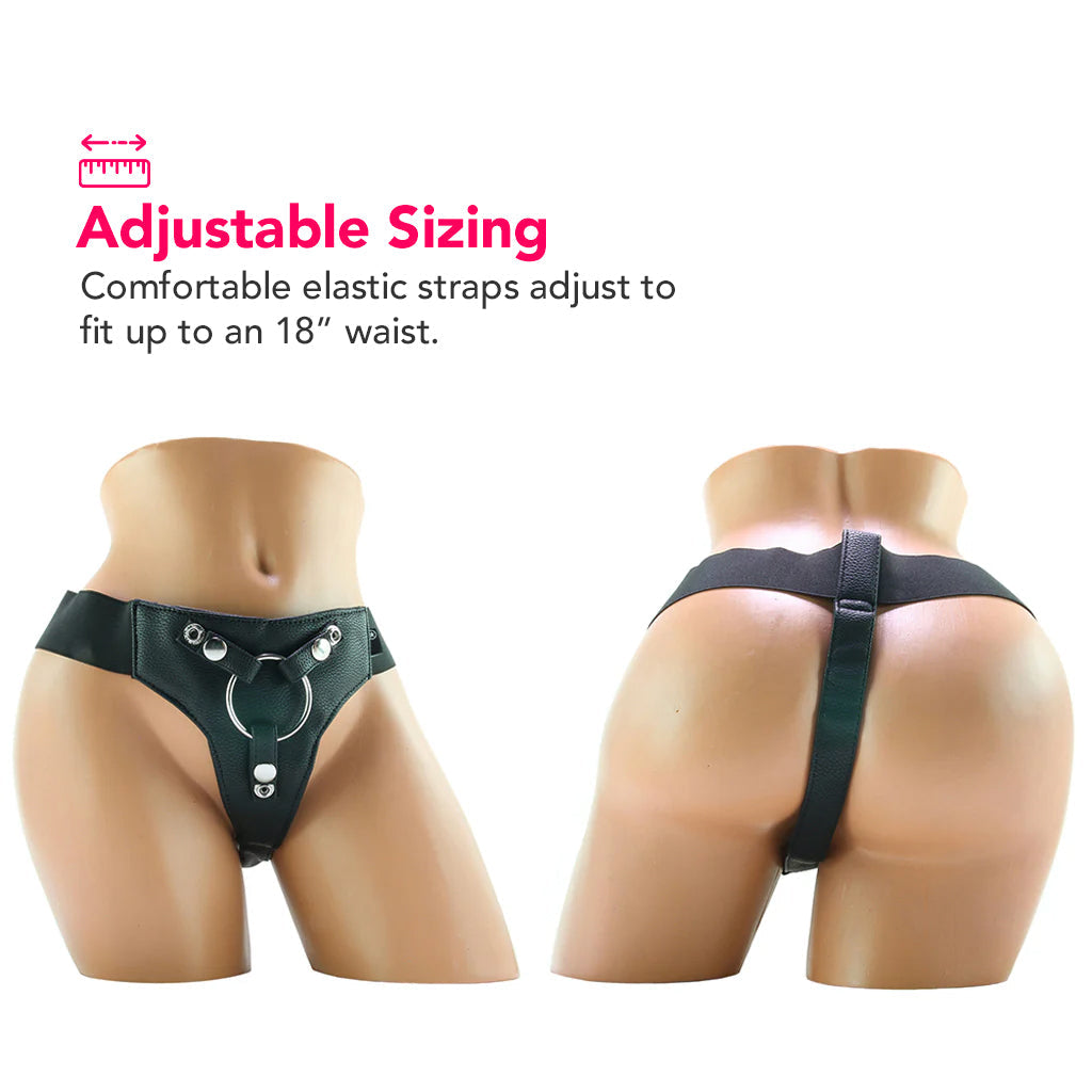 Ouch! Strap-On Harness & 6 Inch Realistic Dildo in Ivory Dildo Sex Toys > Strap-On and Harnesses