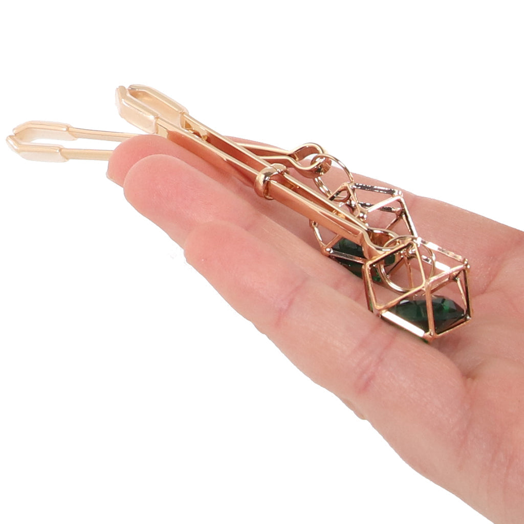 Sex & Mischief Indica Crystal Nipple Clips Bondage and Fetish > Nipple Stimulators & Clamps