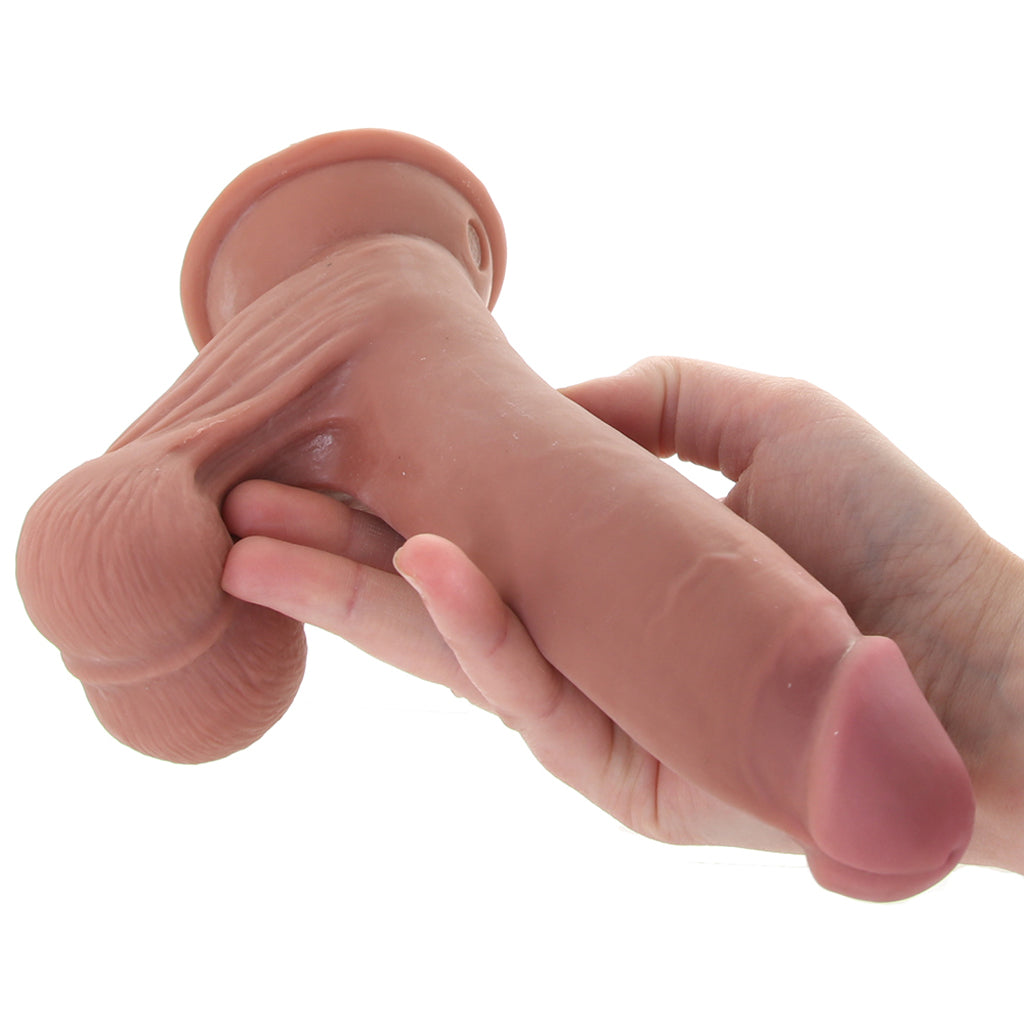 King Cock Plus 7 Inch 3D Cock with Swinging Balls in Tan Dildo Sex Toys > Realistic Dildos