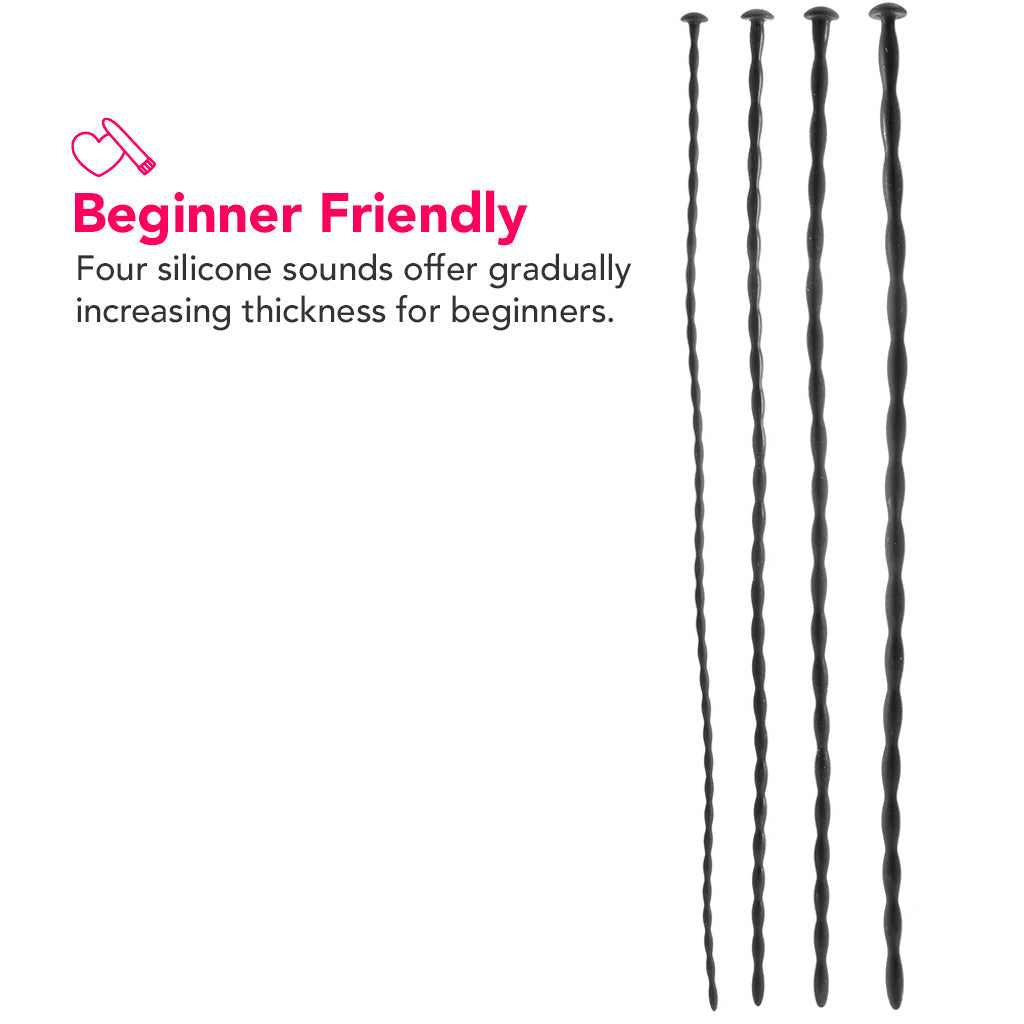 Ouch! Beginner Silicone Spiral Screw Sounding Set Bondage and Fetish > Cock and Ball Devices