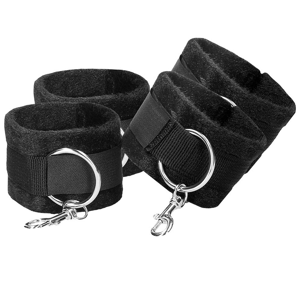 Black & White Velcro Hogtie With Cuffs Bondage and Fetish > Wrist and Ankle Cuffs