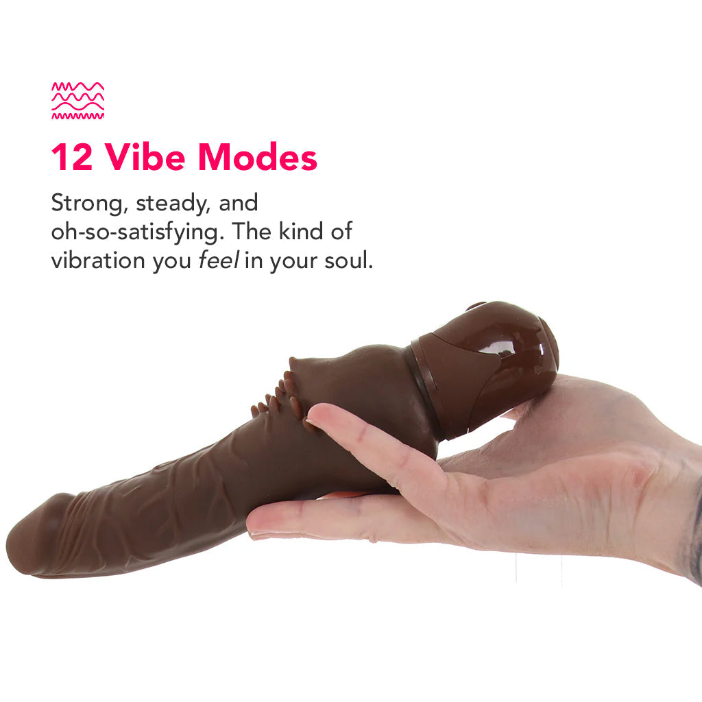 Waterproof Power Stud Cliterrific Vibe in Brown Vibrators > Realistic Vibrator Dildos