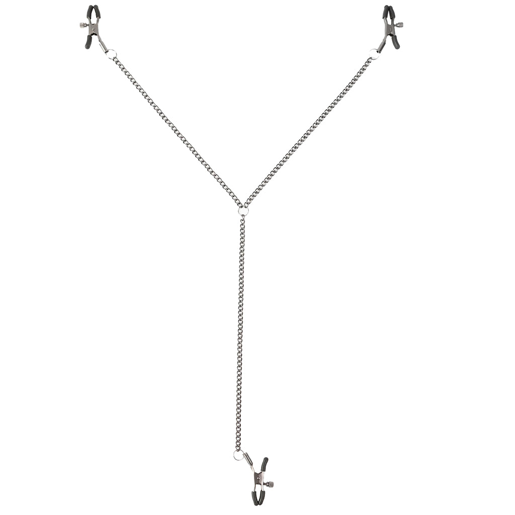 Sei Mio Triple Tease Nipple and Clit Clamp Set Bondage and Fetish > Nipple Stimulators & Clamps