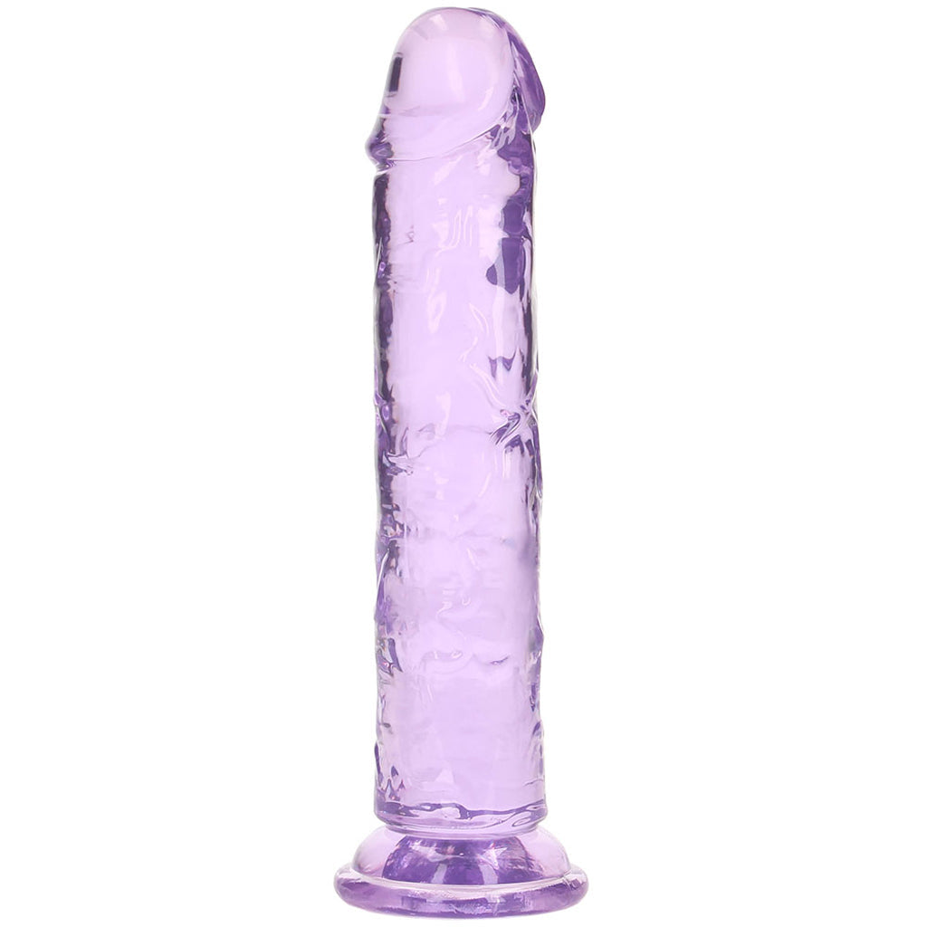 RealRock Crystal Clear Jelly 7 Inch Dildo in Purple Dildo Sex Toys > Realistic Dildos
