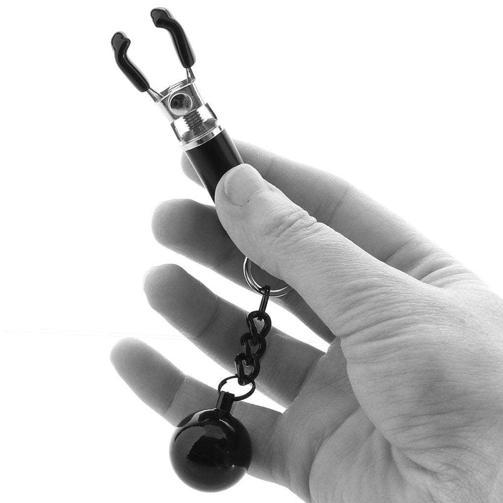 Nipple Grips Weighted Twist Nipple Clamps Bondage and Fetish > Nipple Stimulators & Clamps