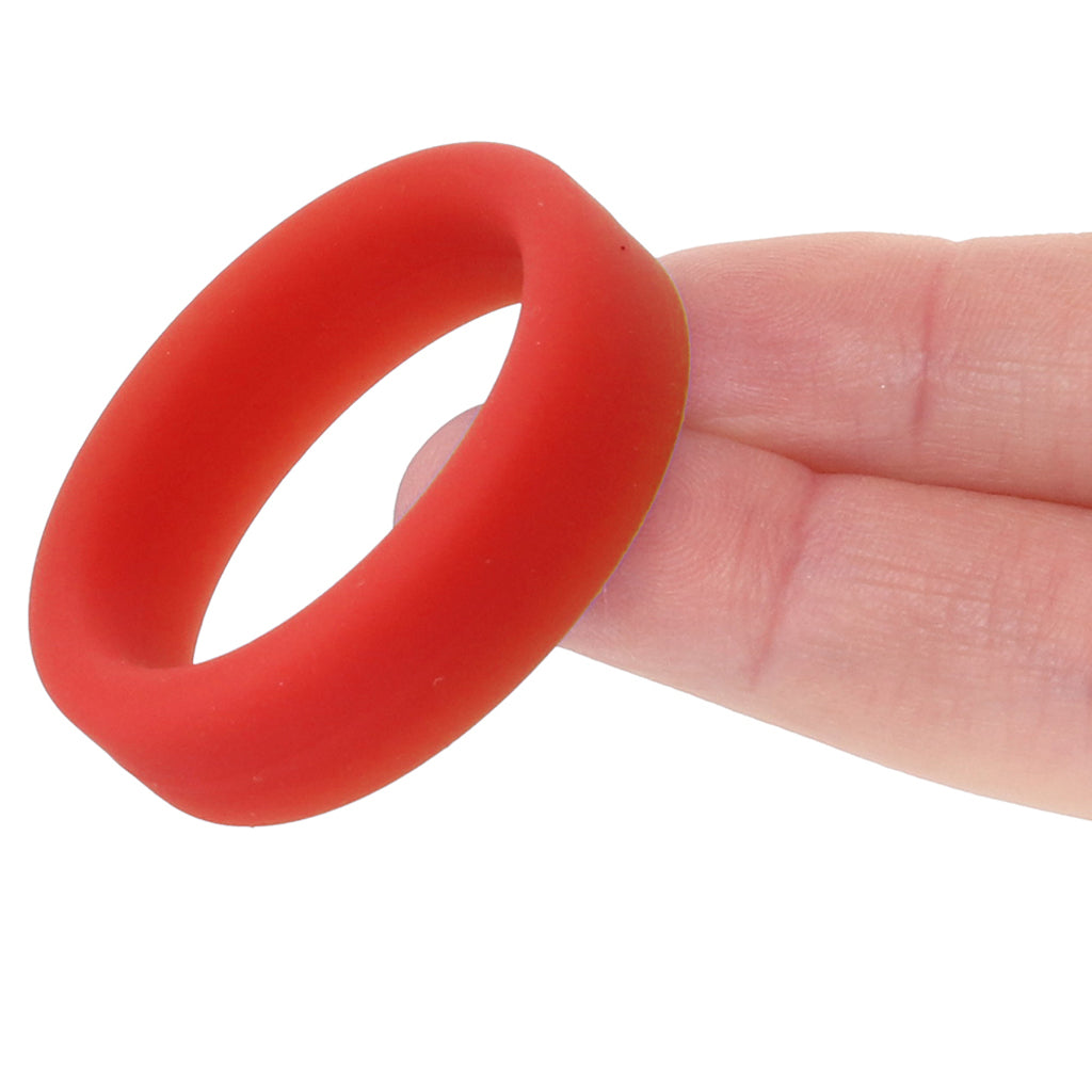 Soft Silicone C-Ring in Red Cock Rings