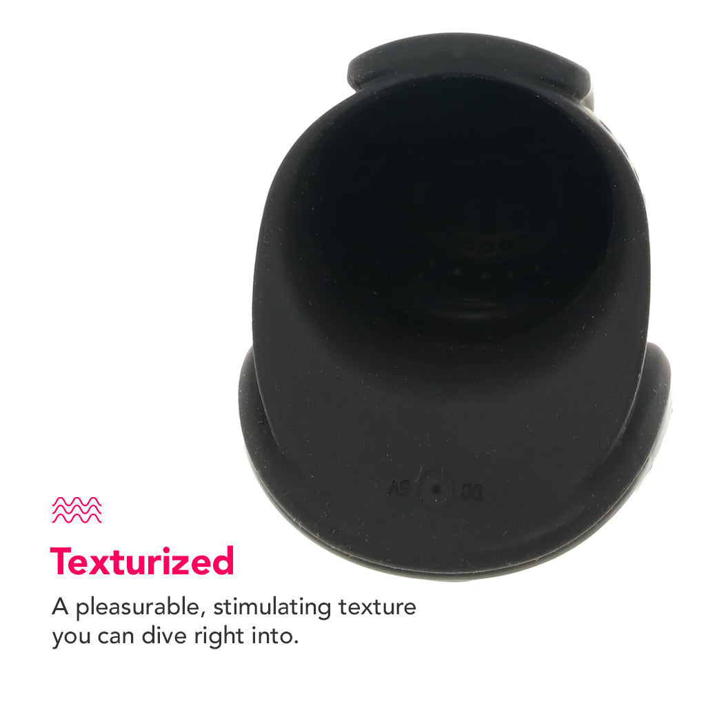 PinkCherry Premium Pulsing And Warming Silicone Stroker Male Masturbators > Vibrating