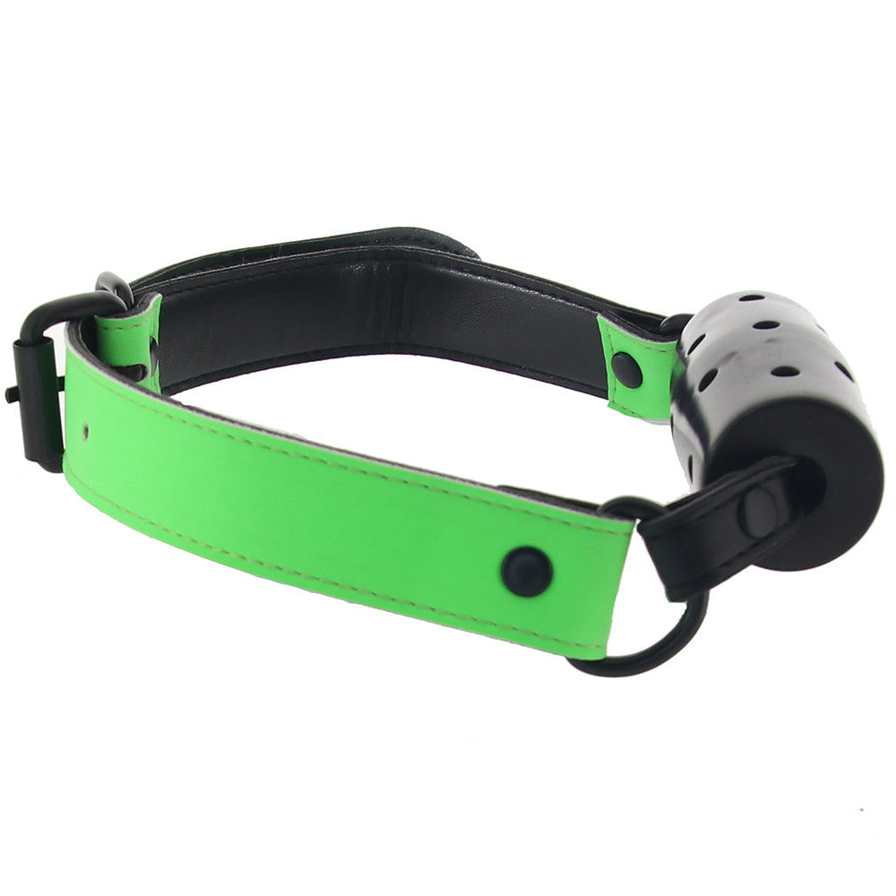 Ouch! Glow in the Dark Breathable Cylinder Gag Bondage and Fetish > Ball Gags & Mouth Restraints