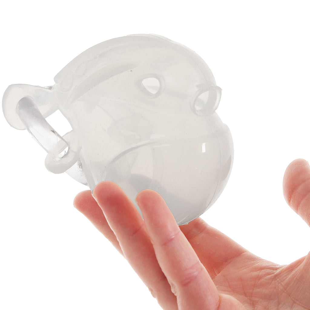 Blueline Full Restraint Silicone Chastity Device in Frosted Bondage and Fetish > Cock and Ball Devices
