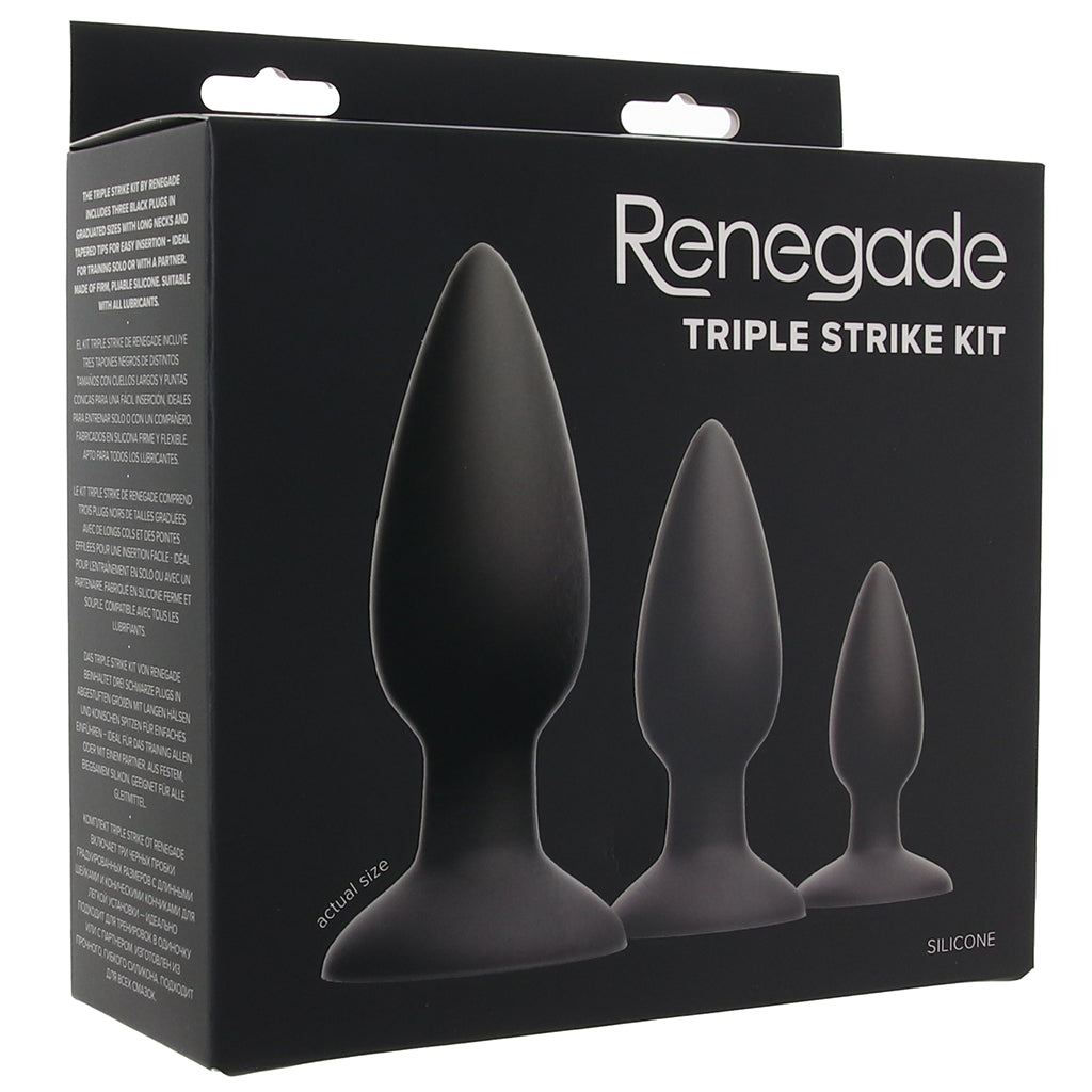 Renegade Triple Strike Silicone Butt Plug Kit