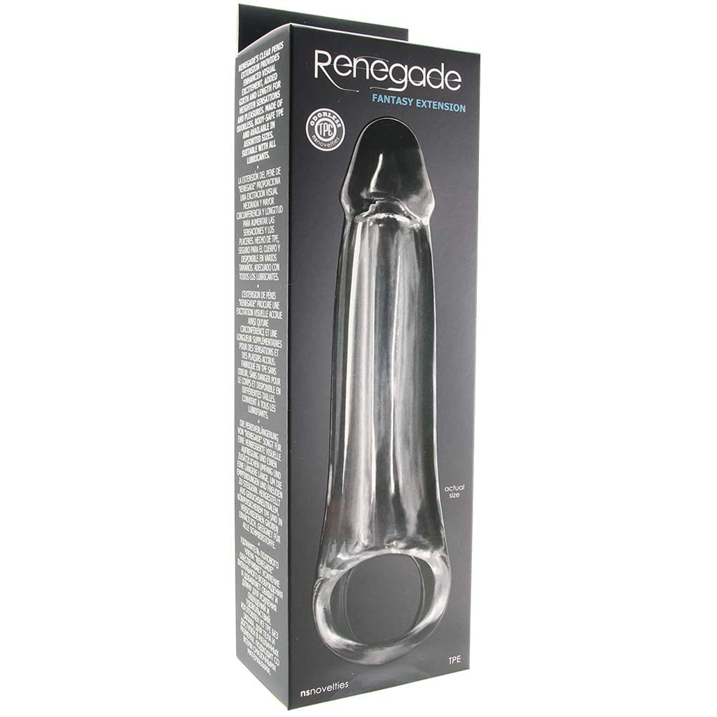 Renegade Large Fantasy Extension in Clear Male Enhancement > Extenders and Sleeves