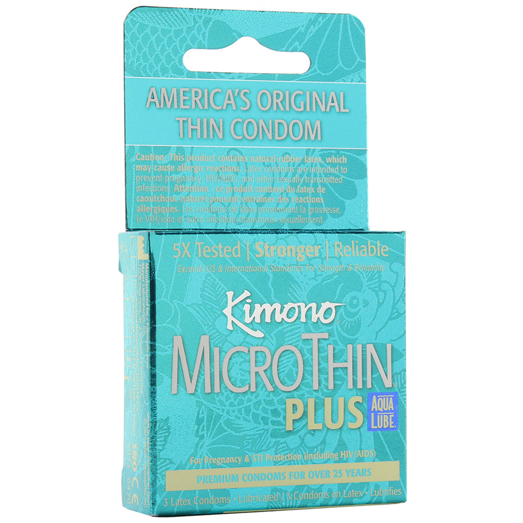 MicroThin Aqua Lube Condoms in 3 Pack Condoms