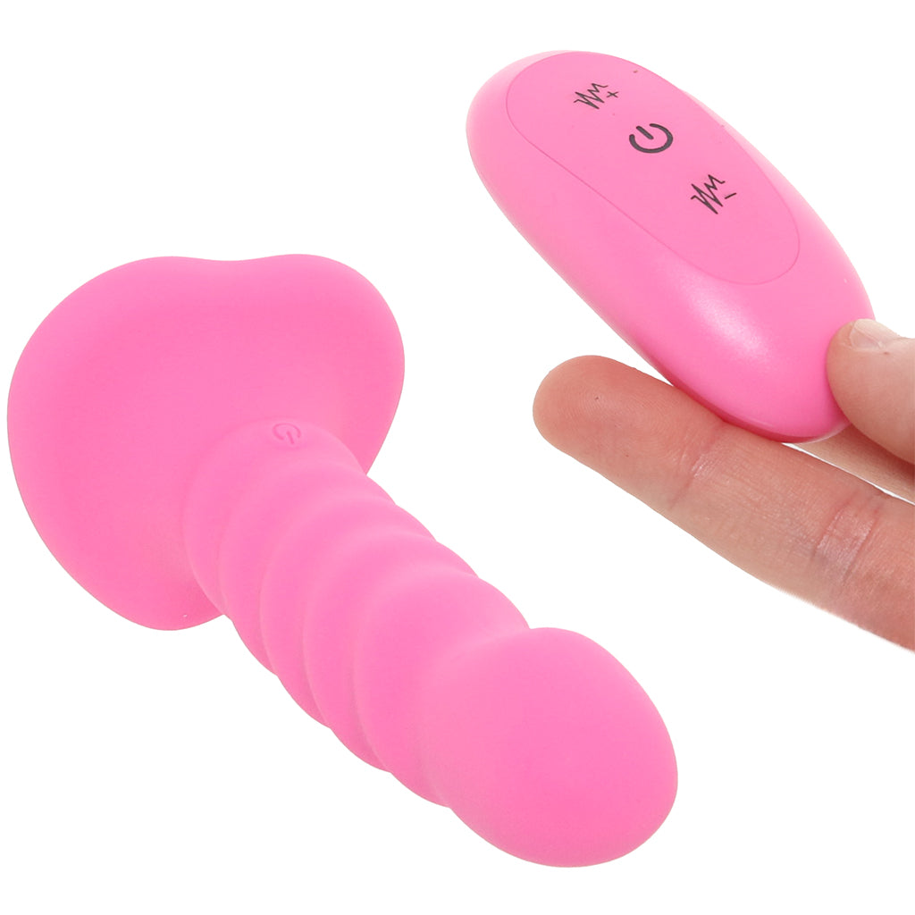 Colours 5 Inch Ribbed Remote Vibe in Pink Vibrators > G-Spot Vibrators