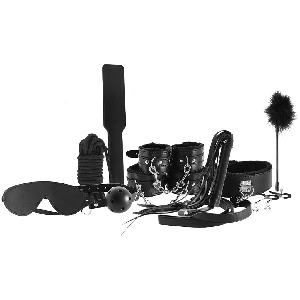 Master Series Hook Up 10 Piece Plush Bondage Set Bondage and Fetish > Starter BDSM Kits