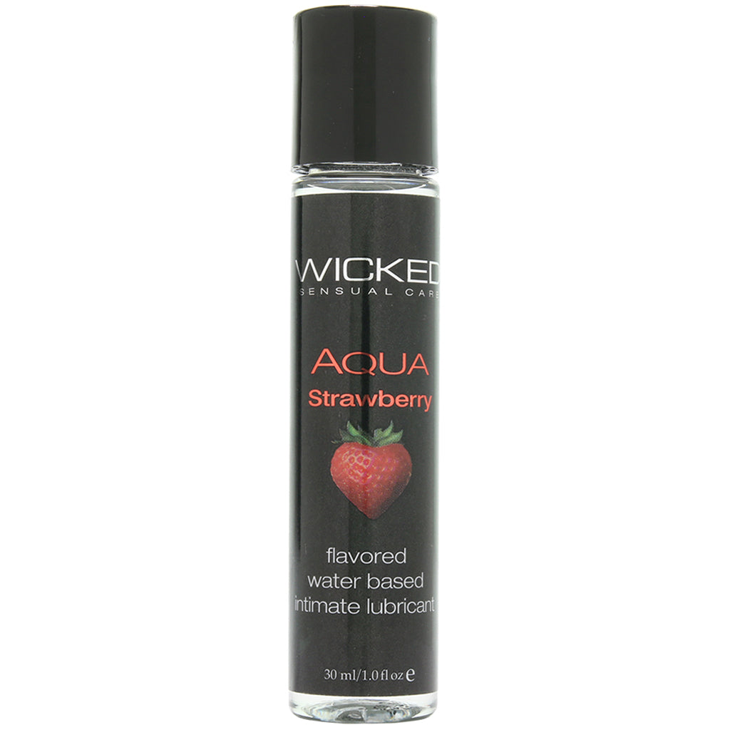 Aqua Flavored Lube 1oz/30ml in Strawberry Lubes and Lotions > Flavored Sex Lubes