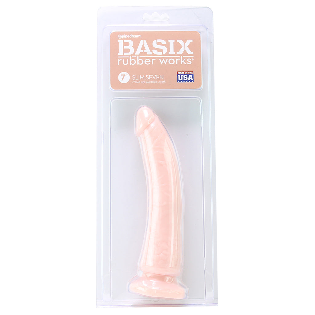 Basix Slim 7 Inch Dildo in Flesh Dildo Sex Toys > Realistic Dildos